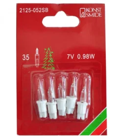 Konstsmide, guirlandes lumineuses de Noël 5 Ampoules De Rechange 7 V, 0,98 W Pour Guirlande De Noël 35 Lampes