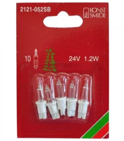 Konstsmide, guirlandes lumineuses de Noël 5 Ampoules De Rechange 24V, 1,2W Pour Guirlande De Noël 10 Lampes