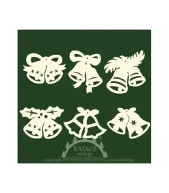 Ratags, décos de Noël lumineuses en bois 6 Clochettes Pour Décorer Le Sapin De Noël - Set N° 14