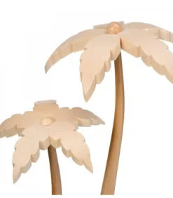 Schalling, crèche moderne 2 Palmiers En Bois Pour Décoration Crèche De Noël