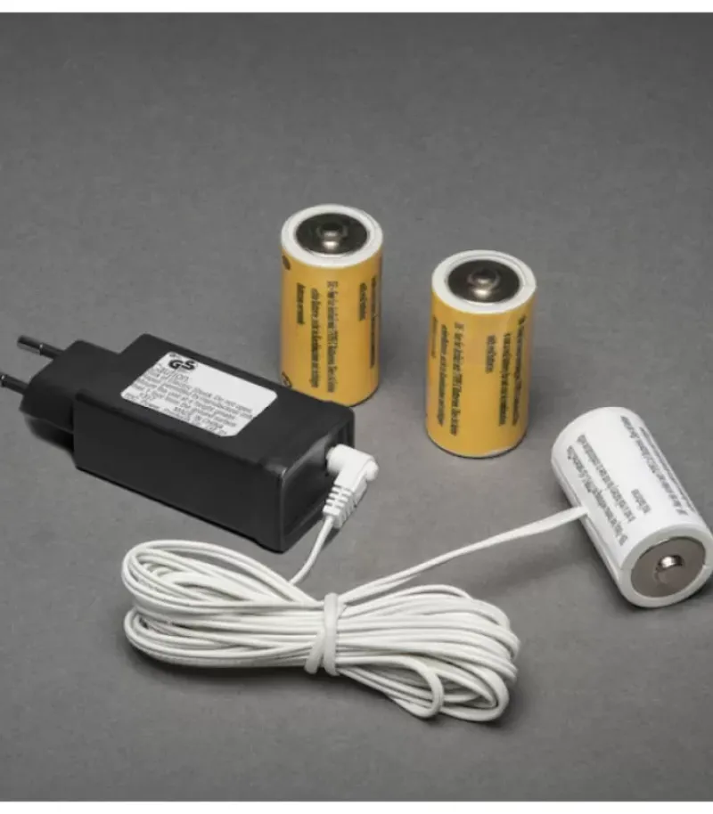 Konstsmide, guirlandes lumineuses de Noël Adaptateur Secteur Pour 3 Piles 1,5 V Lr14