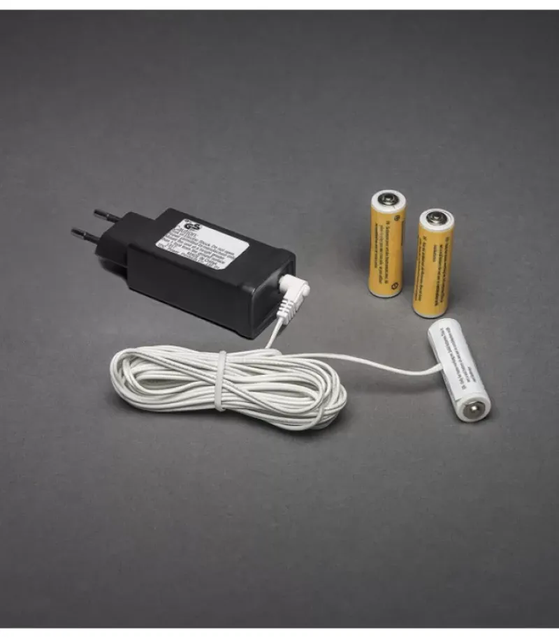 Konstsmide, guirlandes lumineuses de Noël Adaptateur Secteur Pour Articles Sur Piles 3 X 1,5 V Aa
