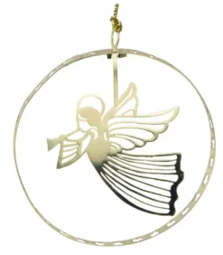Pluto Produkter, déco de Noël Scandinave Ange De Noël Volant, Déco Sapin Metal Dore Ronde