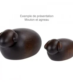 Köhler, Père Noël en bois Animaux Pour Crèche De Noël, Mouton Noir