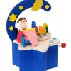 Graupner, décoration de sapin de Noël, Déco Noël enfant Boite A Musique A Manivelle Bleu, Chambre D'Enfant