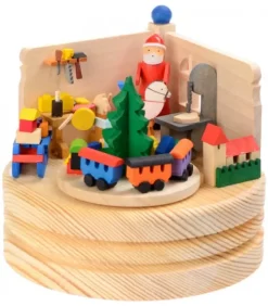 Graupner, décoration de sapin de Noël, Déco Noël enfant Boite A Musique Bois, Atelier Du Père Noël