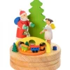 Graupner, décoration de sapin de Noël, Déco Noël enfant Boite A Musique En Bois, Père Noël Et Ange Blanc