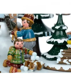 Hubrig, figurines pour enfant Boite A Musique Noël, Jeux D'Enfants Dans LÀ Neige