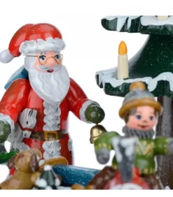 Hubrig, figurines pour enfant Boite A Musique Noël, Veillee Autour Du Sapin