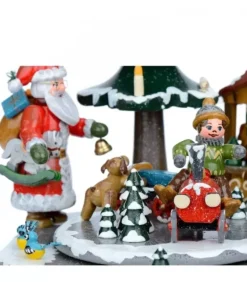 Hubrig, figurines pour enfant Boite A Musique Noël, Veillee Autour Du Sapin