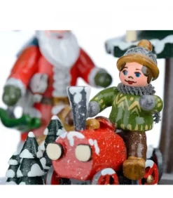 Hubrig, figurines pour enfant Boite A Musique Noël, Veillee Autour Du Sapin