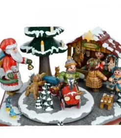 Hubrig, figurines pour enfant Boite A Musique Noël, Veillee Autour Du Sapin