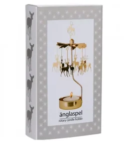 Pluto Produkter, déco de Noël Scandinave Bougeoir Carrousel Cerf Dore