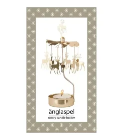 Pluto Produkter, déco de Noël Scandinave Bougeoir Carrousel Cerf Dore