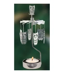 Pluto Produkter, déco de Noël Scandinave Bougeoir Carrousel Chouettes