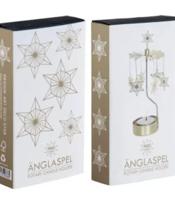 Pluto Produkter, déco de Noël Scandinave Bougeoir Carrousel Etoiles Dorees