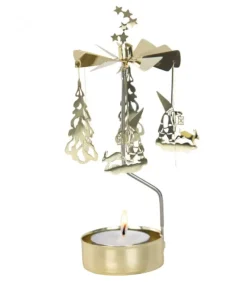 Pluto Produkter, déco de Noël Scandinave Bougeoir Carrousel Lutin Marchant Dans LÀ Neige