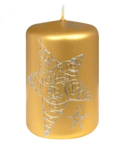 Ewa Kerzen, bougies de Noël et bougies de l'Avent Bougie Décorative De Noël Avec Etoile, 9 Cm