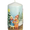 Ewa Kerzen, bougies de Noël et bougies de l'Avent Bougie Décorative De Noël, Motif Vintage Enfant Et Village