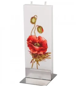 Flatyz, bougie décorative scandinave Bougie Décorative Fleur De Coqueliquot