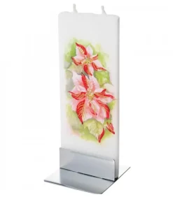 Flatyz, bougie décorative scandinave Bougie Décorative Poinsettia