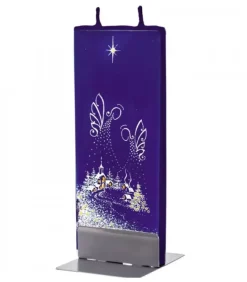 Flatyz, bougie décorative scandinave Bougie De Noël Anges Et Village