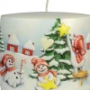 Ewa Kerzen, bougies de Noël et bougies de l'Avent Bougie De Noël Vintage Scene Bonhommes De Neige Et Sapin