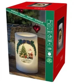 Konstsmide, guirlandes lumineuses de Noël Bougie Led Père Noël Avec Petit Chien