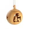 Waldfabrik, photophore en bois et étoile sapin de Noël Boule De Noël En Bois, Motif Elan, 6 Cm
