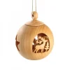 Waldfabrik, photophore en bois et étoile sapin de Noël Boule De Noël En Bois, Motif Cerf, 6 Cm