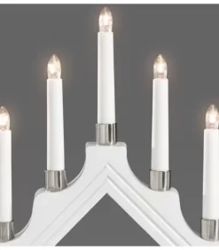 Konstsmide, guirlandes lumineuses de Noël Chandelier À 7 Branches Electrique En Bois Blanc