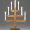Konstsmide, guirlandes lumineuses de Noël Chandelier 7 Branches En Bois De Chene Huile, 46 Cm