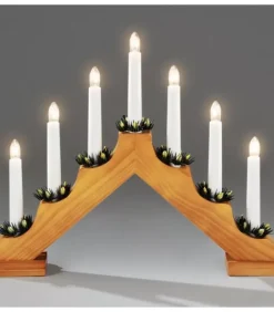 Konstsmide, guirlandes lumineuses de Noël Chandelier De Noël 7 Branches Bois De Chene