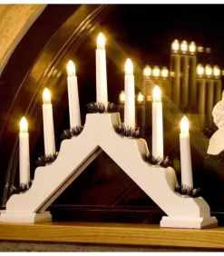 Konstsmide, guirlandes lumineuses de Noël Chandelier De Noël Blanc, 7 Branches