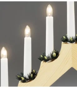 Konstsmide, guirlandes lumineuses de Noël Chandelier De Noël En Bois Naturel