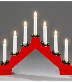 Konstsmide, guirlandes lumineuses de Noël Chandelier De Noël Rouge À 7 Branches