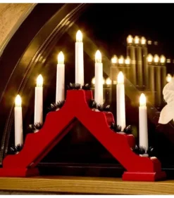 Konstsmide, guirlandes lumineuses de Noël Chandelier De Noël Rouge À 7 Branches