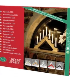 Konstsmide, guirlandes lumineuses de Noël Chandelier De Noël Rouge À 7 Branches