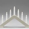 Konstsmide, guirlandes lumineuses de Noël Chandelier Scandinave En Bois, Laque Beige Mat