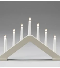 Konstsmide, guirlandes lumineuses de Noël Chandelier Scandinave En Bois, Laque Beige Mat