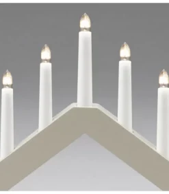 Konstsmide, guirlandes lumineuses de Noël Chandelier Scandinave En Bois, Laque Beige Mat