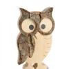 Waldfabrik, photophore en bois et étoile sapin de Noël Chouette Hulotte En Bois, 11 Cm