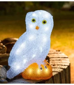 Konstsmide, guirlandes lumineuses de Noël Chouette Lumineuse Led En Acrylique, 27 Cm