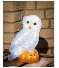 Konstsmide, guirlandes lumineuses de Noël Chouette Lumineuse Led En Acrylique, 27 Cm