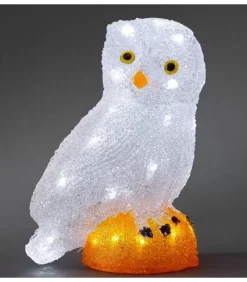 Konstsmide, guirlandes lumineuses de Noël Chouette Lumineuse Led En Acrylique, 27 Cm