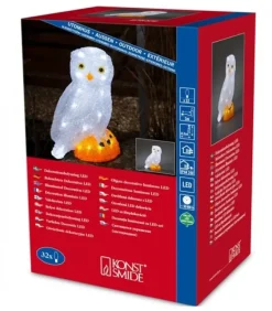 Konstsmide, guirlandes lumineuses de Noël Chouette Lumineuse Led En Acrylique, 27 Cm