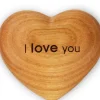 Waldfabrik, photophore en bois et étoile sapin de Noël Coeur En Bois, I Love You, 6 Cm