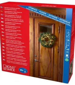 Konstsmide, guirlandes lumineuses de Noël Couronne De Noël Lumineuse Sapin, 45 Cm