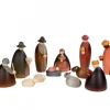 Köhler, Père Noël en bois Crèche De Noël Complete Avec 12 Personnages 12 Cm