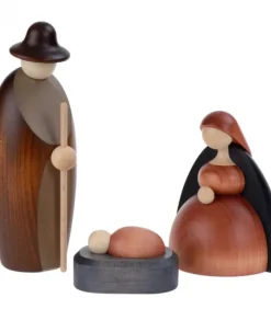 Köhler, Père Noël en bois Crèche De Noël Complete Avec 12 Personnages 12 Cm